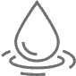 A water drop icon on a black background representing the commitment of Lawn Care In Tarrant County, Inc., TX to Tree Health and Sustainability through their "Trees Hurt Too" campaign.